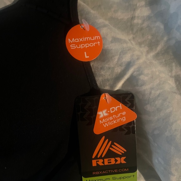 RBX Women's Crossback Black Sports Bra - Picture 3 of 4